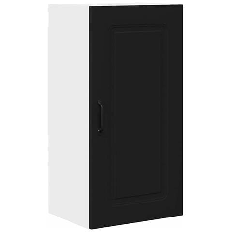 Pensile cucina con porta Nero 40 x 31 x 80 cm Legno multistrato - Foto 1