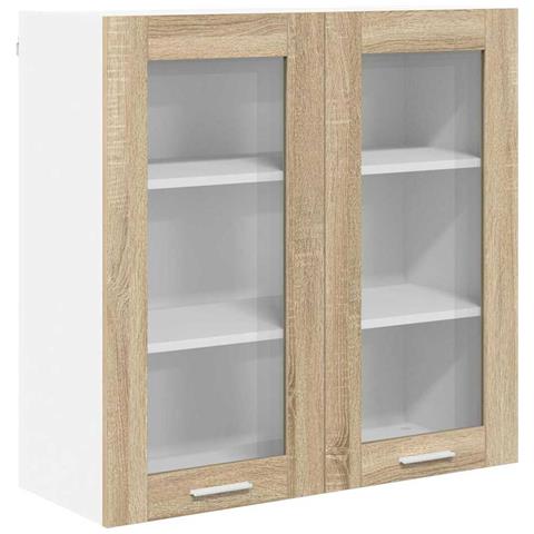 Armadio pensile con porta Riga Rovere Sonoma 80 x 31 x 80 cm - Foto 1