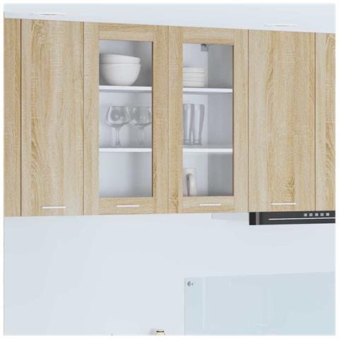 Armadio pensile con porta Riga Rovere Sonoma 80 x 31 x 80 cm - Foto 2