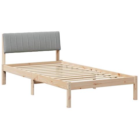 Struttura del Letto Marrone e grigio chiaro 100 x 200 cm - Foto 1