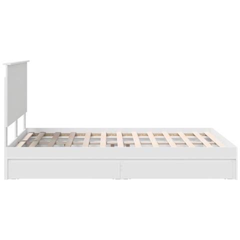 Letto con Contenitore Bianco 150 x 200 cm Legno multistrato - Foto 9