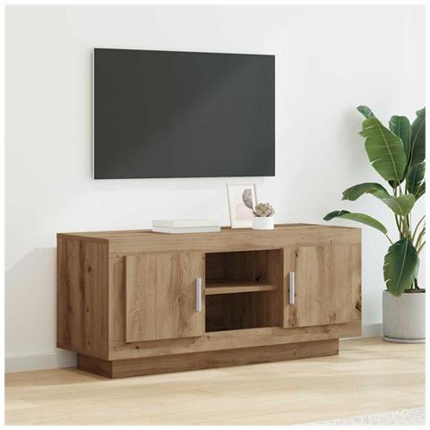 Mobile TV Rovere artigianale 102 x 35 x 45 cm Legno multistrato - Foto 2