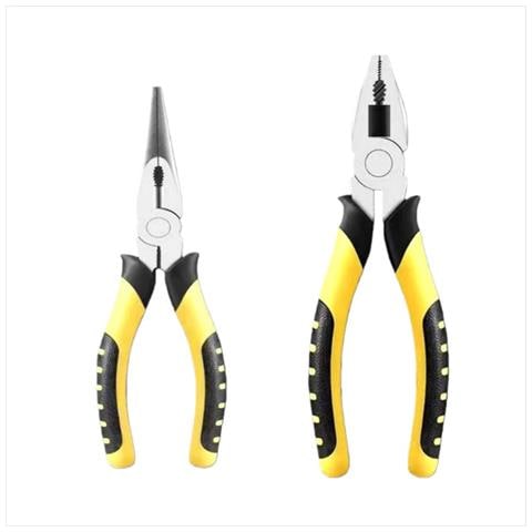 Set Di Pinze A Becchi Lunghi Da 15 Cm + Pinze Tagliafili Da 20 Cm - Set Di Utensili Per Elettricisti Domestici - Foto 1