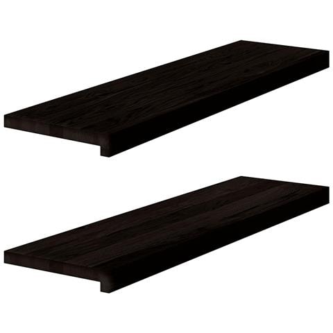 Gradini 2 pz Marrone Scuro 90x30x2 cm Legno Massello Rovere - Foto 1