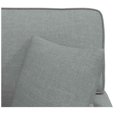 Chaise Longe con Gonna con cuscino 3 pcs Grigio chiaro Tessuto - Foto 9