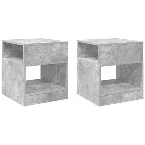 Tavolino 2 pcs Grigio cemento 40,5 x 40 x 45 cm - Foto 1
