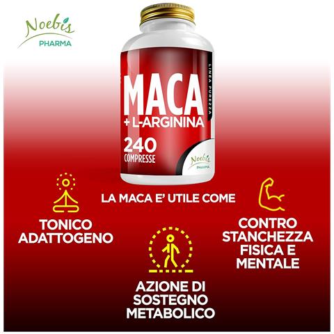 Maca + L-Arginina 240 Compresse - Estratto di Maca 4:1 e Arginina HCl - Tono, Vigore Fisico ed Energia Quotidiana (Confezione sestupla) - Foto 5