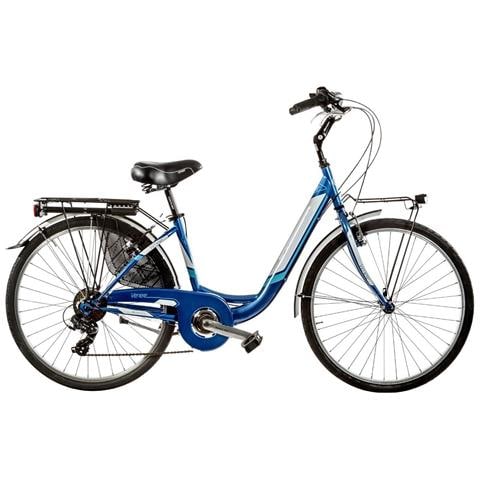 Bici In Alluminio Da Donna Misura 28 Bicicletta Linea Venere City Bike Con Cambio 6v Completa Di Accessori Con Luci A Led - 46 Blu - Foto 1