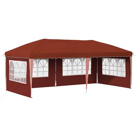 Tenda per feste a pop-up 575 x 289 x 245 cm Terracotta - Foto 1