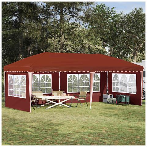 Tenda per feste a pop-up 575 x 289 x 245 cm Terracotta - Foto 2
