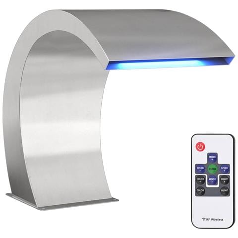 Fontana da Piscina Argento 61 x 30 x 71 cm Acciaio Inox - Foto 1