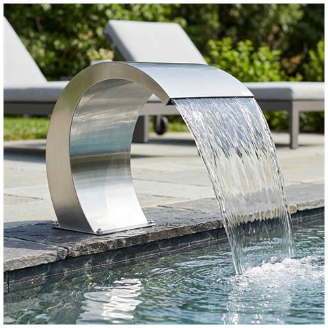 Fontana da Piscina Argento 61 x 30 x 71 cm Acciaio Inox - Foto 2
