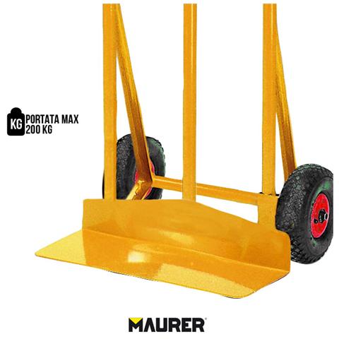 Carrello portacasse acciaio ruote pneumatiche 260 mm portatata max 200 Kg - Foto 2