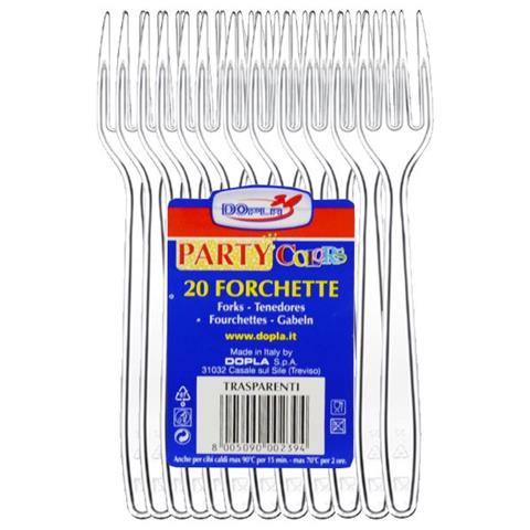 Forchetta Trasparente Monouso 20pz Art 03644 - Foto 1