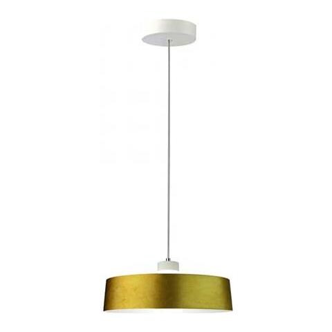 Lampadario Moderno Pendente 1mt Diffusore Acrilico E Piastra Led Smd 7w 4000k 120° 400lm Gold Metal Ø340mm Vt-7666 - Sku 3932 - Foto 1