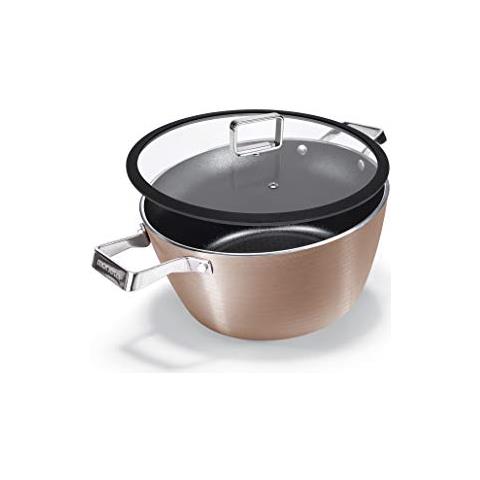 Casseruola Antiaderente Rose Gold Diamant 20cm Con Coperchio - Foto 1