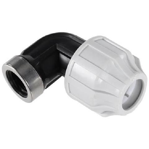 raccordi Plastiche Tubo Pe - gomito Polipropilene 90 ° Acs Pe Ø20-femelle 1/2 - Foto 1