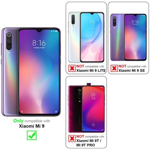 Custodia Compatibile Con Xiaomi Mi 9 In Rosso Mela - Coperchio Protettiva Con Chiusura Magnetica, Funzione Stand E Tasca Per Le Carte - Foto 10
