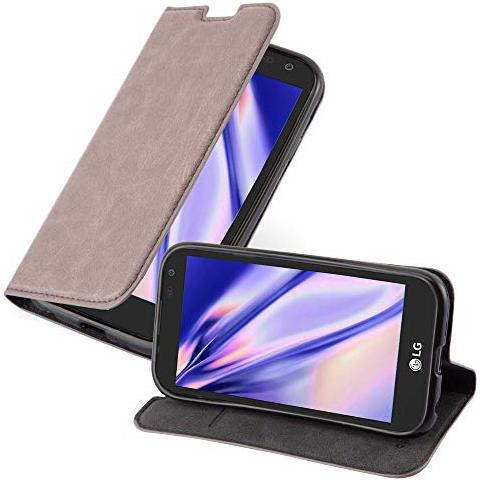 Cadorabo Custodia Compatibile Con Lg K3 2017 In Bruno Caffè - Coperchio Protettiva Con Chiusura Magnetica, Funzione Stand E Tasca Per Le Carte - Foto 1