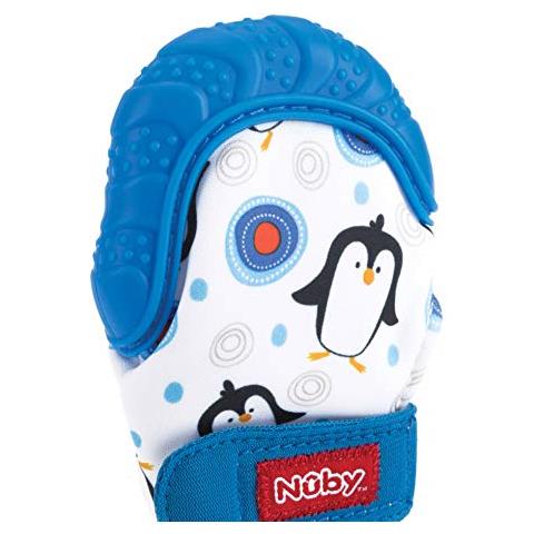 Nuby Happy Hands Guantino Massaggiagengive, 3 M, Blu - Foto 2