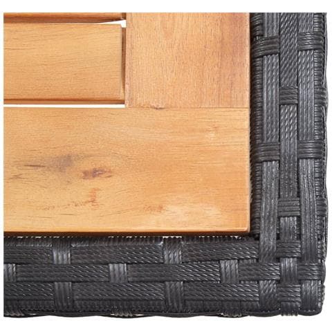 Set Da Pranzo Da Giardino 17 Pz Con Cuscini In Polyrattan Nero - Foto 10