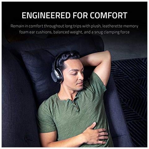Razer Opus Cuffie Cireless Con Certificazione Thx E Cancellazione Attiva Del Rumore, Wireless Headset, Bluetooth, Batteria Fino A 40 Ore, Microfoni, Modalità Ambiente, Nero - Foto 2