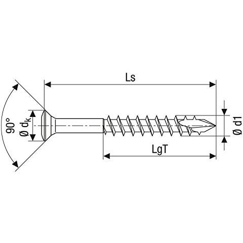Montaggio Copertura Lenti A Testa Piatta Con Piccola Testa, T-star Plus Cut Parte Filettatura, A2 1,4567, 4,0 X 45 Mm, 100 Pezzi In Acciaio Inox, 467.000.400.453 - Foto 3