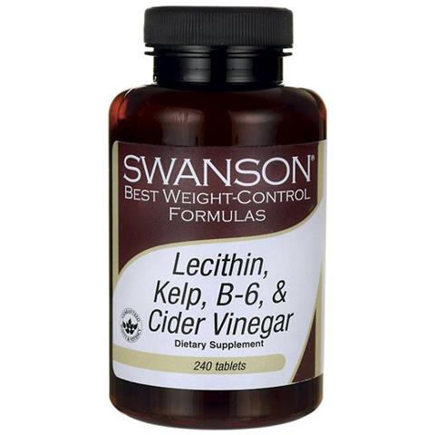 Lecitina, Kelp, B6 E Aceto Di Sidro 240 Compresse Swanson Health Products - Foto 1