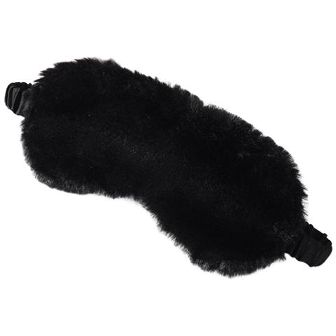 Maschera Per Dormire Imitazione Seta Nero - Foto 1