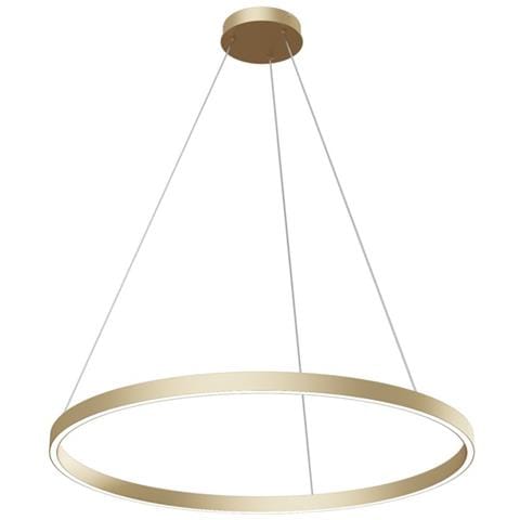 Lampadario A Sospensione Moderno Rim Alluminio Ottone 1 Led 51w - Foto 1