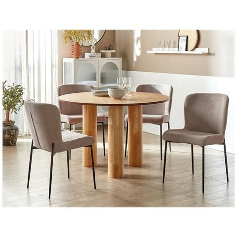 Set Di 2 Sedie Tessuto Grigio Talpa Ada - Foto 1