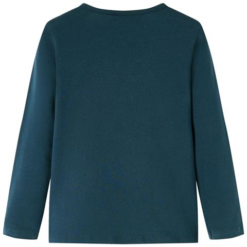 Maglietta Da Bambina A Maniche Lunghe Verde Scuro 116 - Foto 2