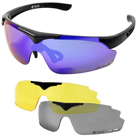 Sunup Set Di Occhiali Da Sole Sportivi Magnet Nero Opaco / Blu Pieno Revo - Foto 1