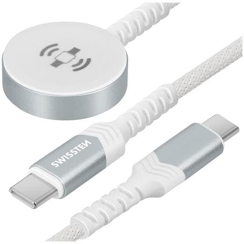 Cavo Caricatore Magnetico Per Apple Watch + Usb-c Con Connettore Usb-c, Bianco - Foto 1