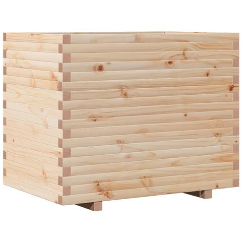 Fioriera Da Giardino 90x60x72,5 Cm In Legno Massello Di Pino - Foto 2
