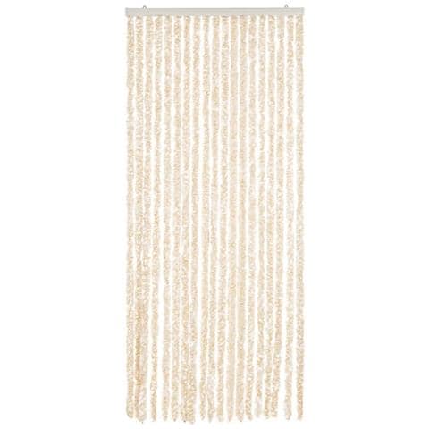 Tenda Antimosche Beige E Bianca 56x185 Cm In Ciniglia - Foto 3