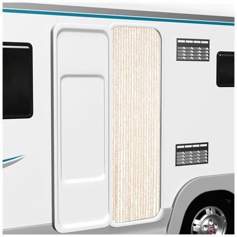 Tenda Antimosche Beige E Bianca 56x185 Cm In Ciniglia - Foto 1