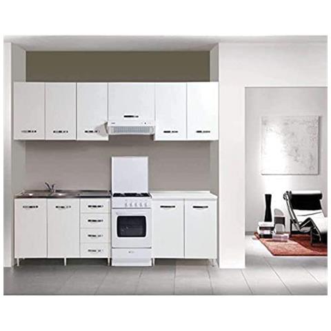 Mobile Base 2 Ante Per Cucina 80x50xh85 Bianco Frassino Mobiletto In Legno - Foto 2