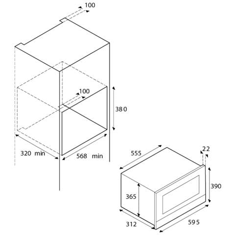 Forno Microonde F383MODMWSX con Grill Capacità 22 Litri Potenza 2500 Watt Colore Acciaio Inox - Foto 2
