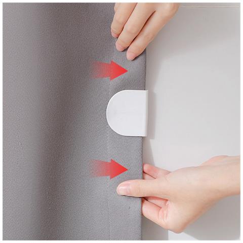 4 Pezzi Ganci Per Tenda Doccia In Acrilico, Supporti Per Ganci Per Tende Senza Foratura - Foto 4