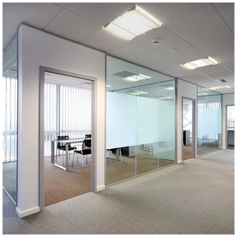 Pellicole Per Finestre Design Smerigliato A Strisce In Pvc - Foto 1