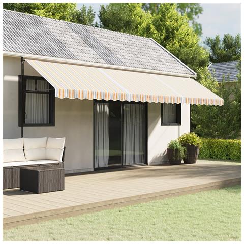 Tessuto Di Ricambio Per Mantovana Tenda Strisce Multicolore 6 M - Foto 1