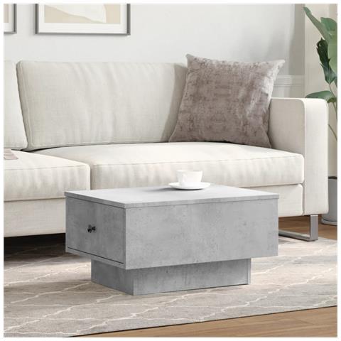 Tavolino Da Salotto Grigio Cemento 60x45x31cm Legno Multistrato - Foto 2