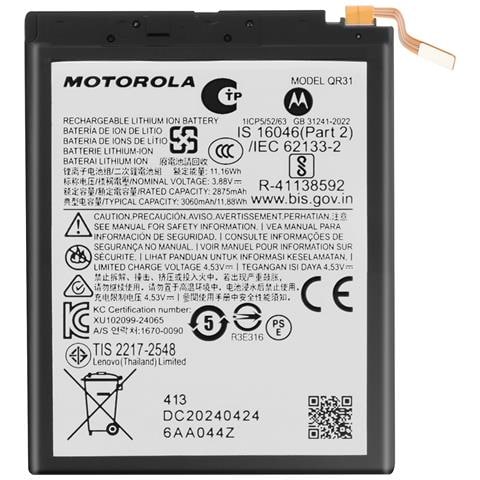 Batteria Secondaria Moto Razr 50 1075mah Qr11 Originale, Nero - Foto 1