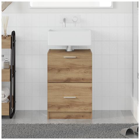 Mobile Lavabo Rovere Artigianale 40x37x59 cm Legno ingegnerizzato - Foto 2