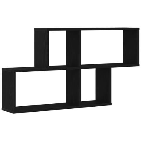 Mobile sospeso in rovere nero 76x15x53 cm realizzato in legno ingegnerizzato - Foto 1