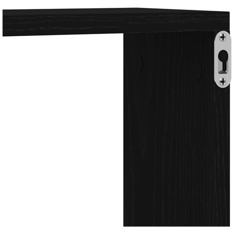 Mobile sospeso in rovere nero 76x15x53 cm realizzato in legno ingegnerizzato - Foto 9