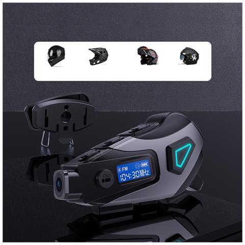 Cuffie Bluetooth 2-in-1 Per Casco Con Dvr, Fm E Cancellazione Del Rumore - Foto 5