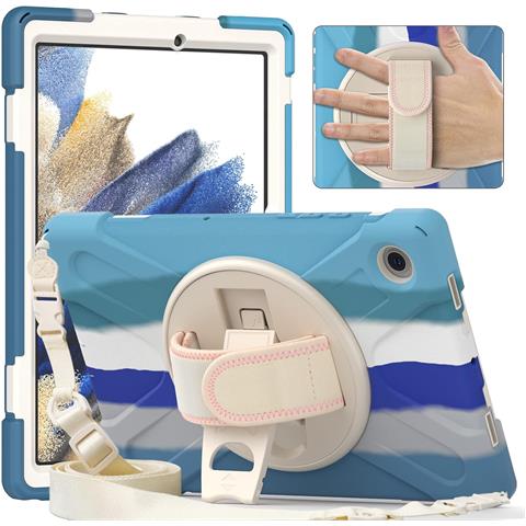 Custodia Per Samsung Galaxy Tab A 8.0"" Con Tracolla Blu - Foto 1
