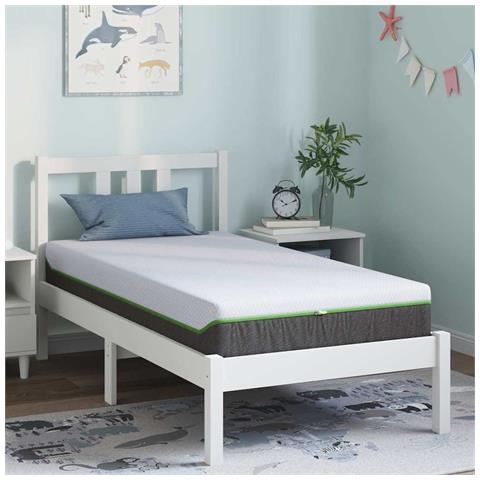 Materasso Bianco e Grigio 80 x 160 cm Molle Insacchettate - Foto 2